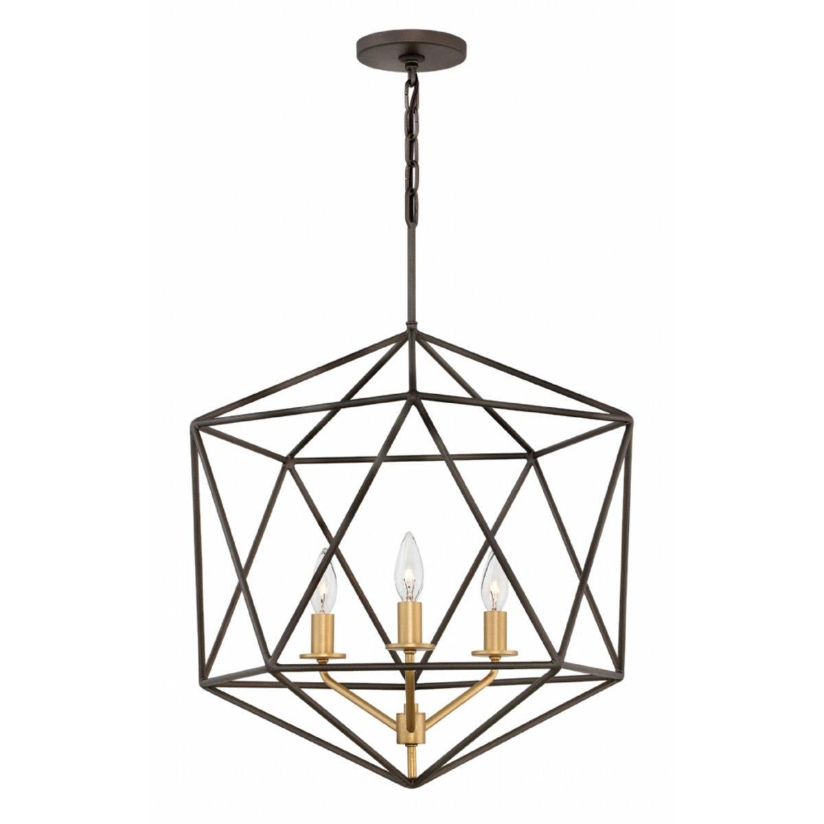 Geometric Gem Chandelier - 3 Light | Shades of Light