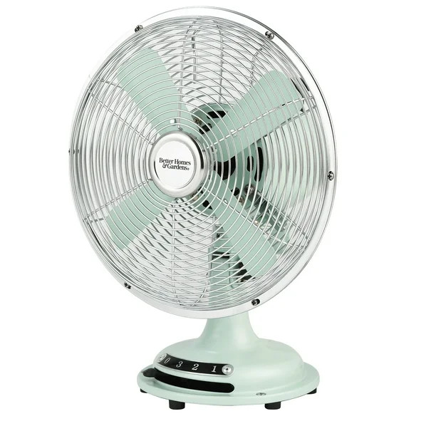 Better Homes & Gardens 8 inch Retro Table Fan Soft Tea | Walmart (US)