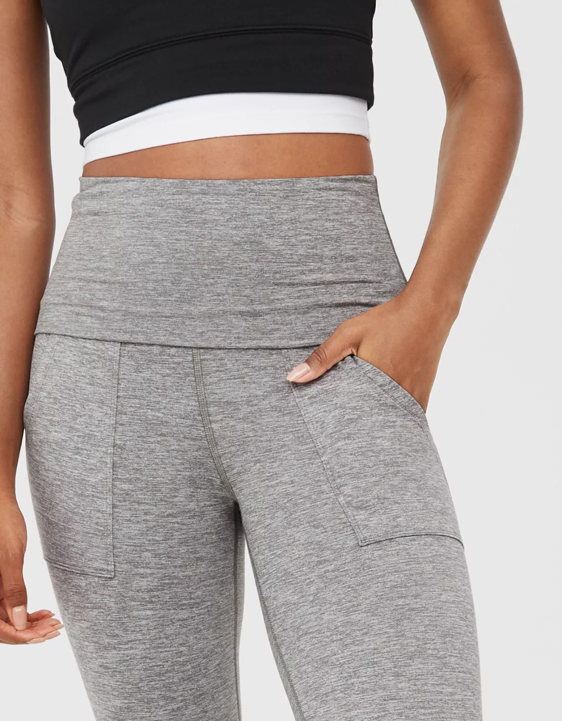 OFFLINE By Aerie The Hugger High Waisted Foldover Flare Legging | Aerie