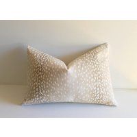 Antelope pillow cover / fawn pillow cover / neutral decor / animal print decor / deer pillow / linen pillow case / zipper pillow cover | Etsy (US)