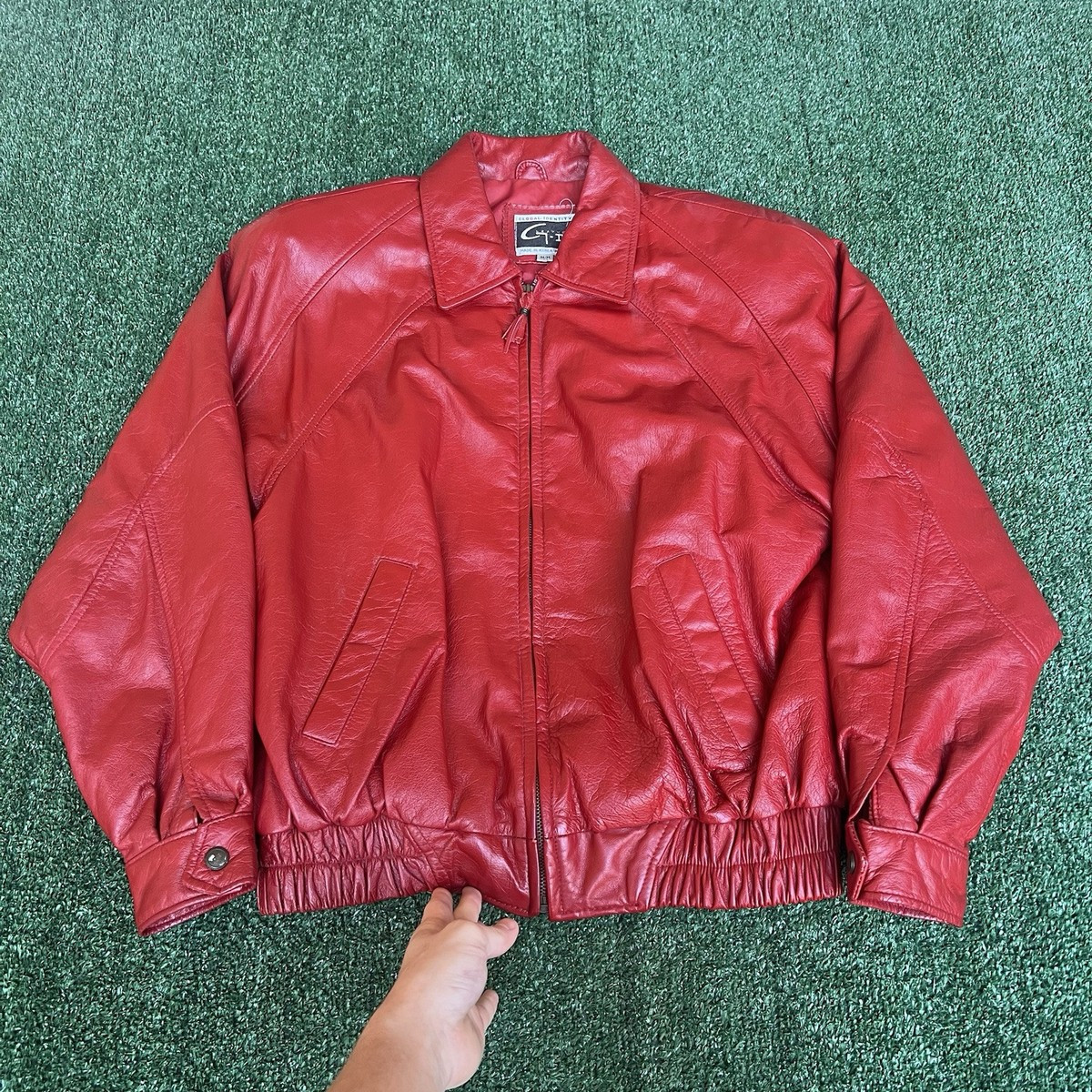Vintage 80s Men's G-III G3 Michael Jackson Red Leather Bomber Jacket Medium | eBay US