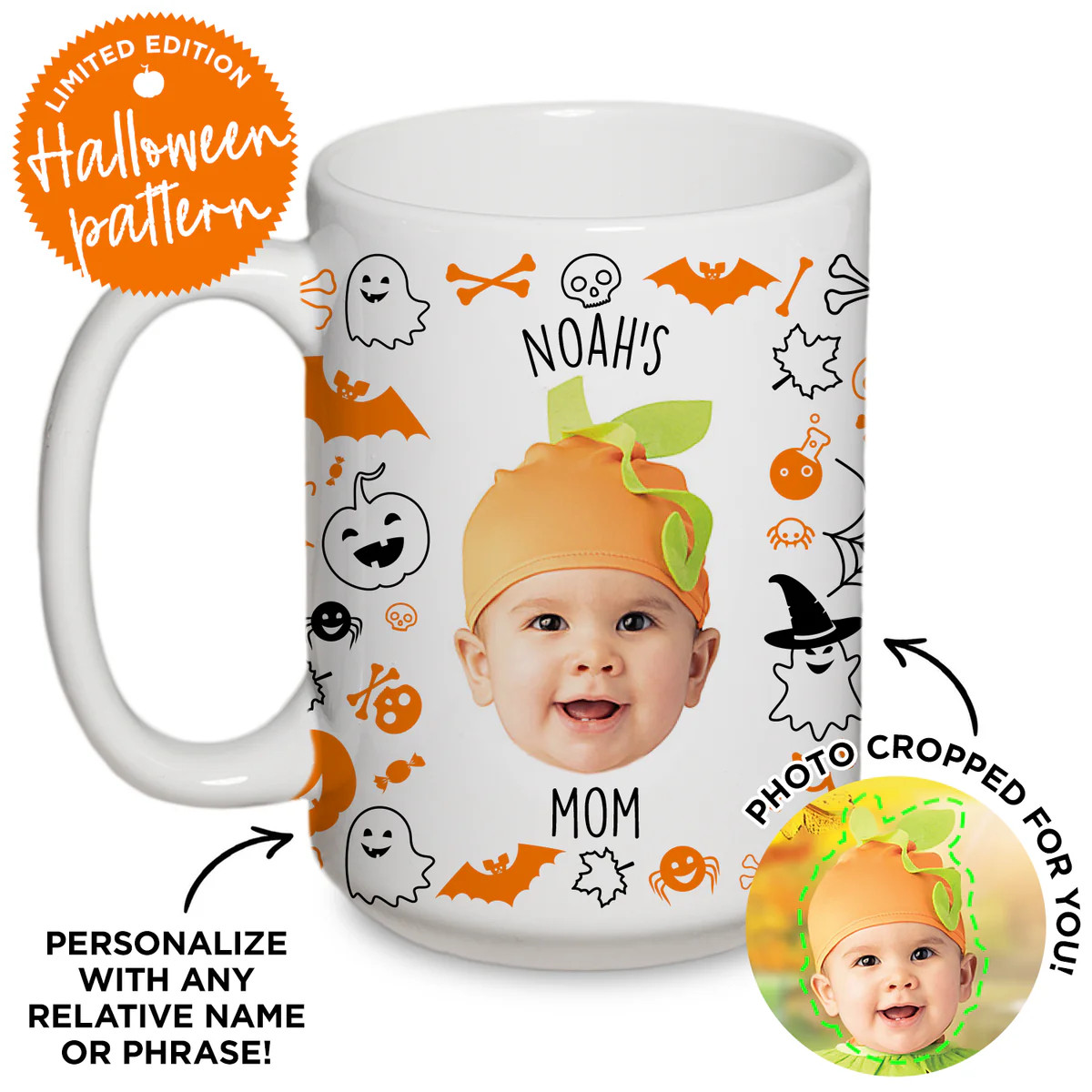 Personalized Baby Halloween Mug | Type League Press