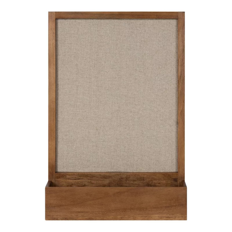15" x 22" Hutton Framed Fabric Pinboard with Pocket Shelf - Kate & Laurel All Things Decor | Target