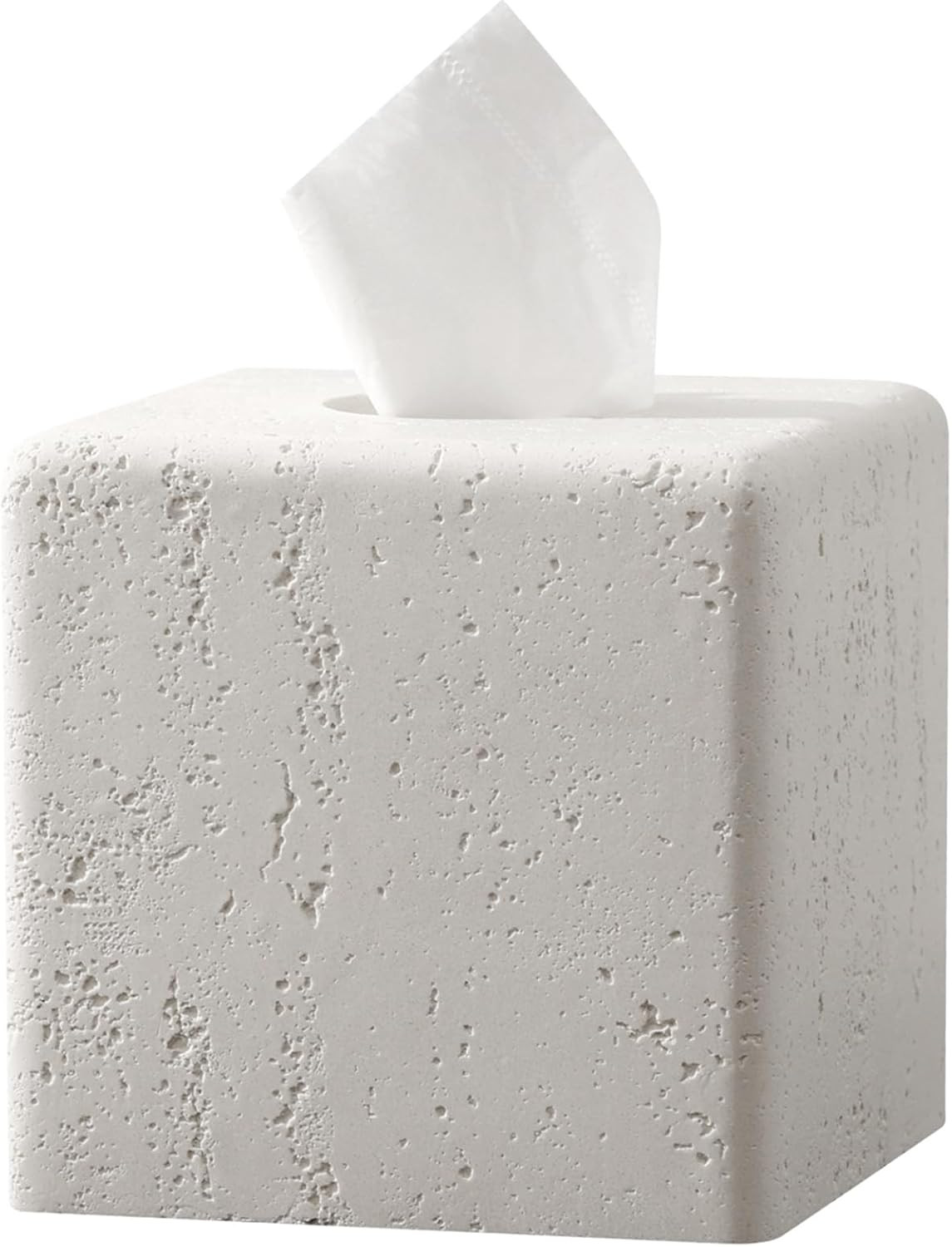 Tissue Box Cover Square, Resin Facial Tissue Holder Covers Toilet Paper Holder Decorative Travert... | Amazon (US)