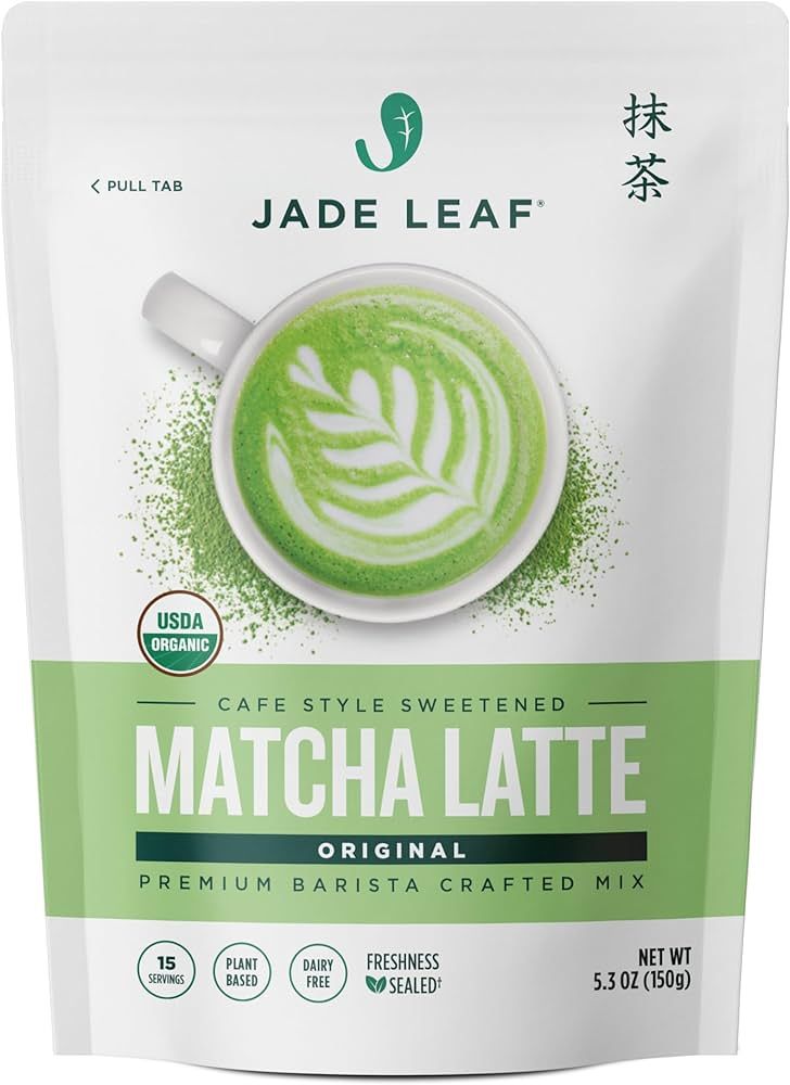 Jade Leaf Matcha Organic Caf\u00e9 Style Sweetened Matcha Latte Premium Barista Crafted Mix - Ori... | Amazon (US)