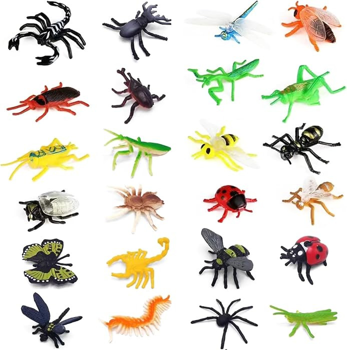 YOOHUA 24PCS Bug Toys Fake Plastic Bugs and Insects for Kids Toddler Halloween Birthday Party Fav... | Amazon (US)