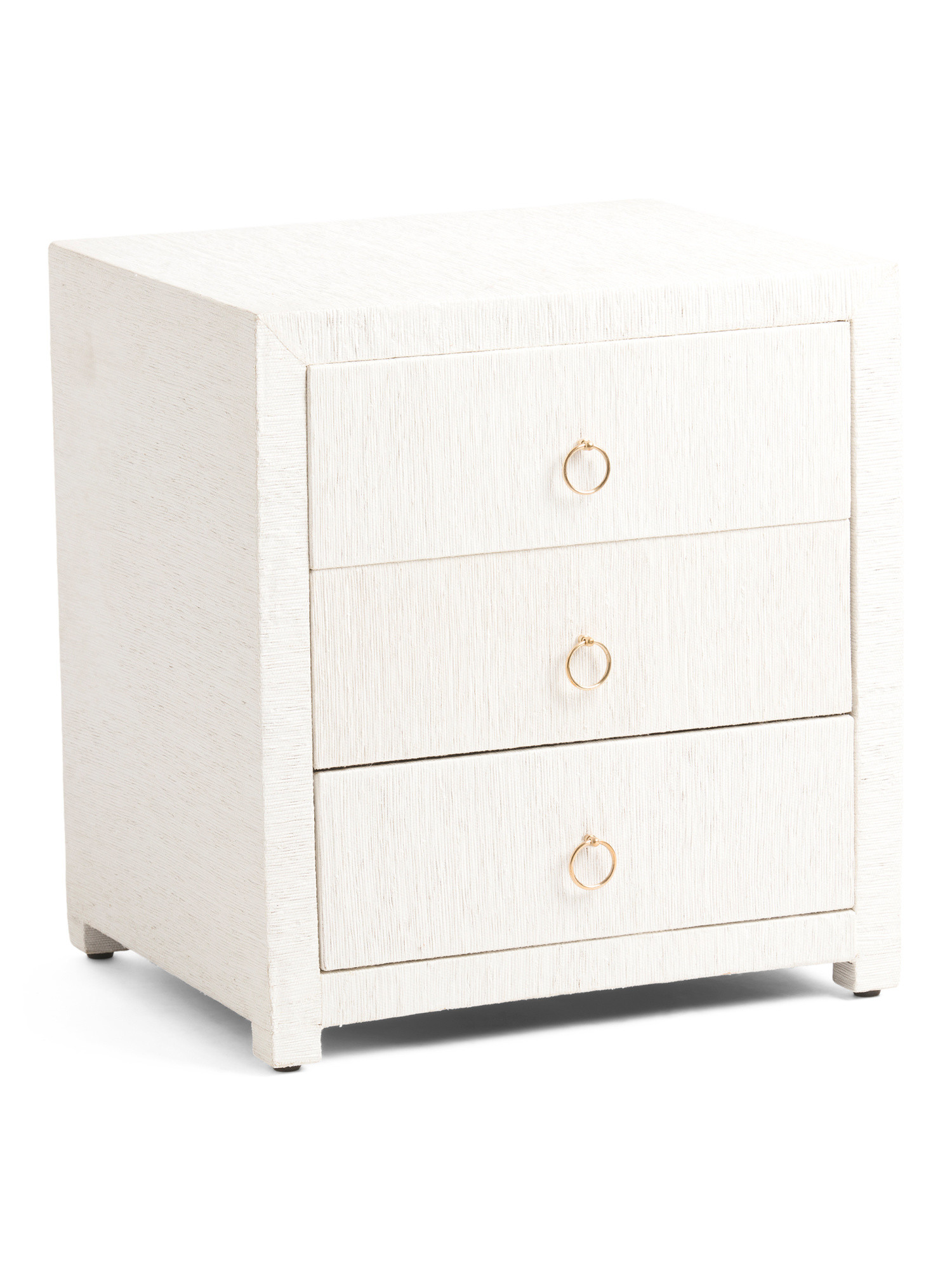3 Drawer Raffia Side Table | Marshalls
