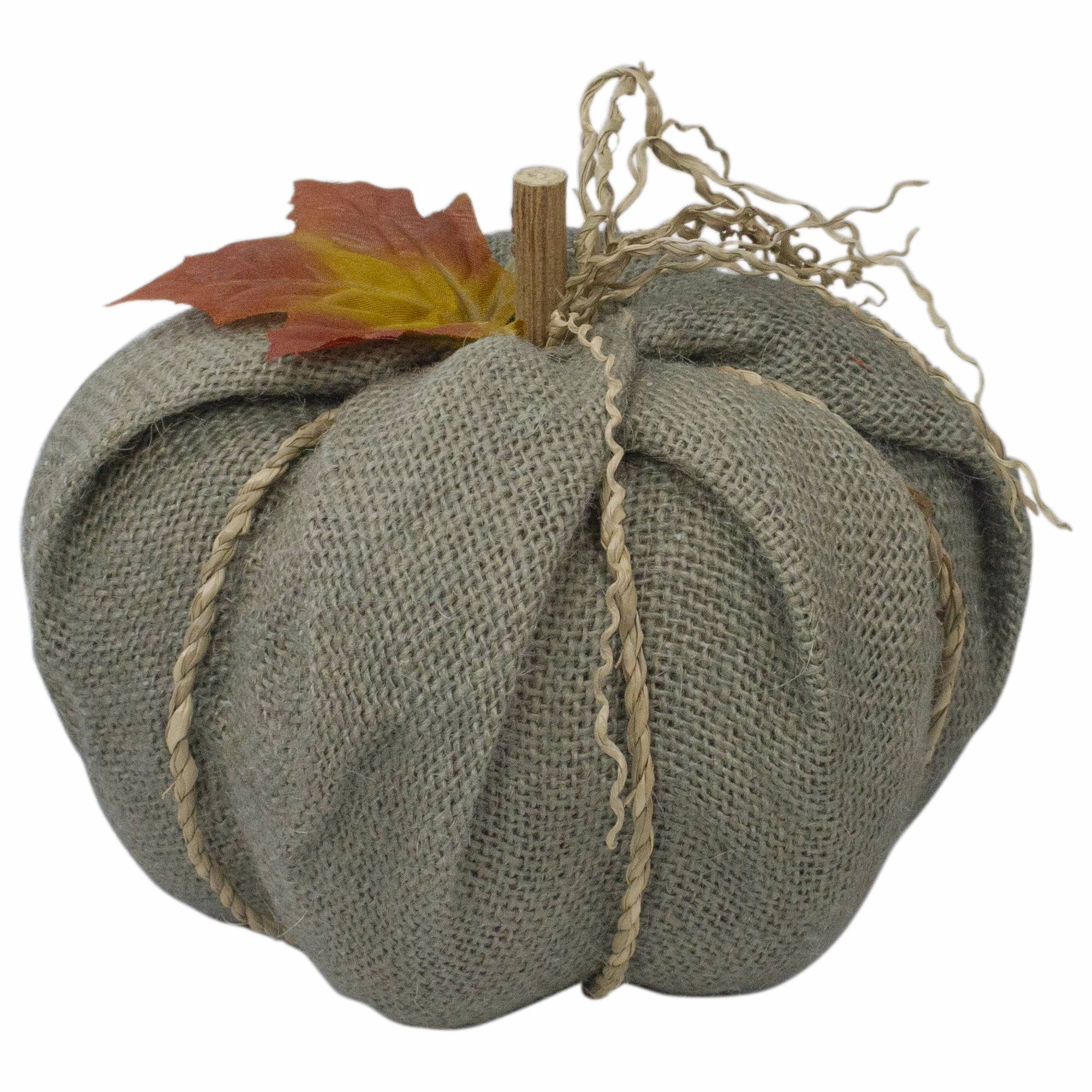 Northlight 6.75" Green Burlap Autumn Harvest Table Top Pumpkin - Walmart.com | Walmart (US)