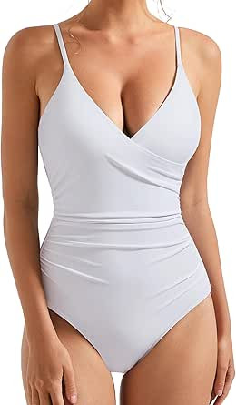 SUUKSESS Women Sexy Wrap Push Up One Piece Swimsuit Tummy Control Bathing Suit | Amazon (US)