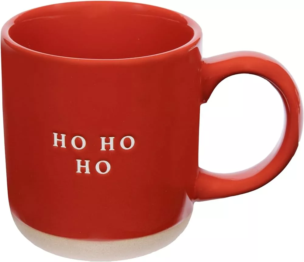 Sweet Water Decor HO HO HO Red Stoneware Coffee Mug -14oz