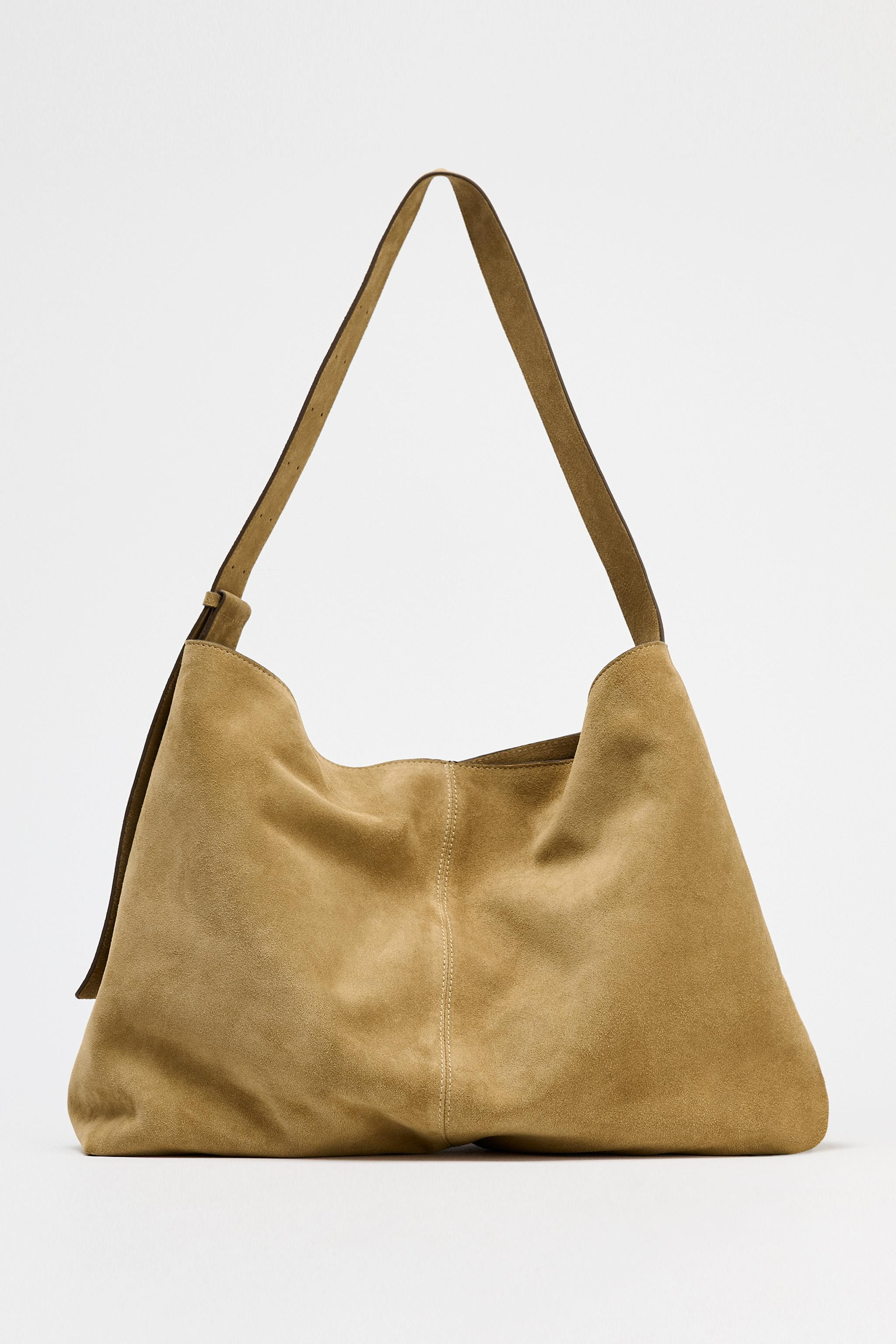 OVERSIZED SUEDE BUCKET BAG | Zara US