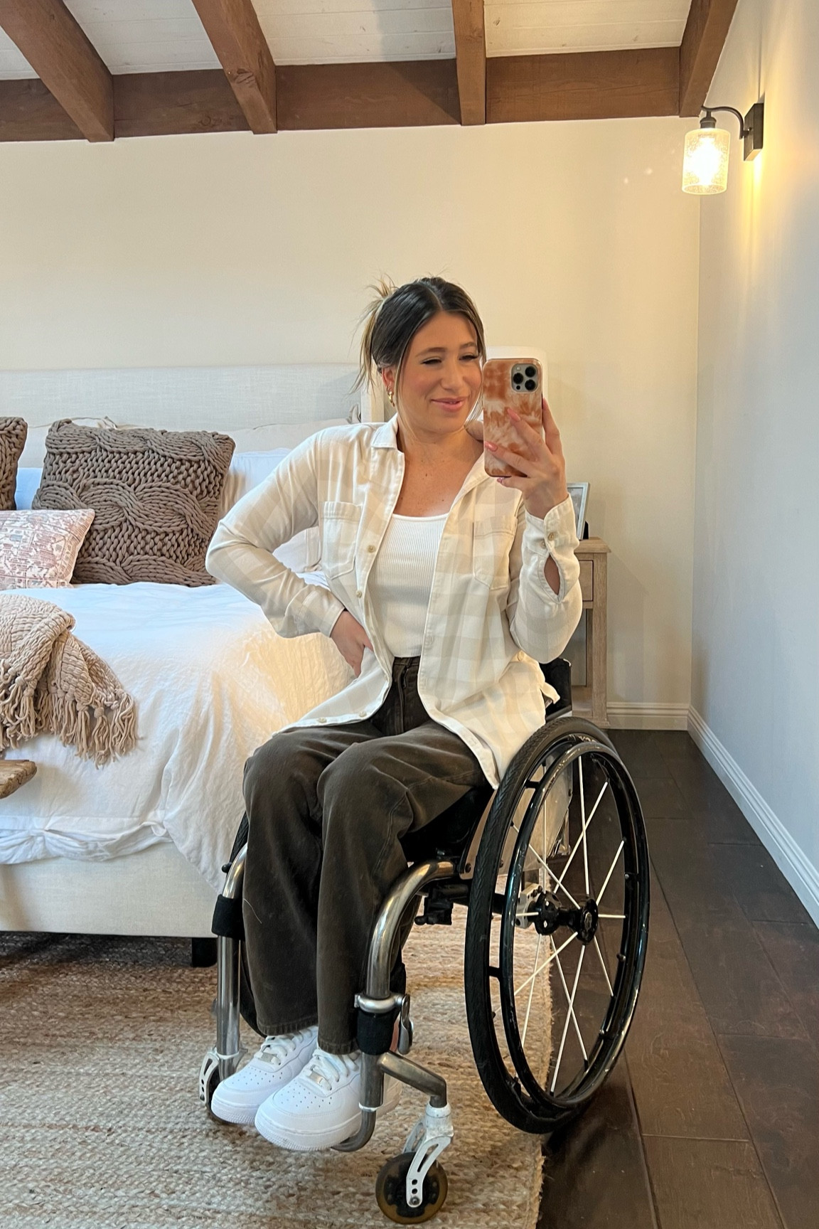 Shop my outfit of the day here ✨ #abercrombie #abercrombieandfitch #abercrombiejeans #nikeairforce1s #flannel #lookalikes 

#LTKbeauty #LTKstyletip #LTKFind