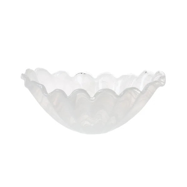Onda Glass Abstract Serving Bowl | Wayfair North America