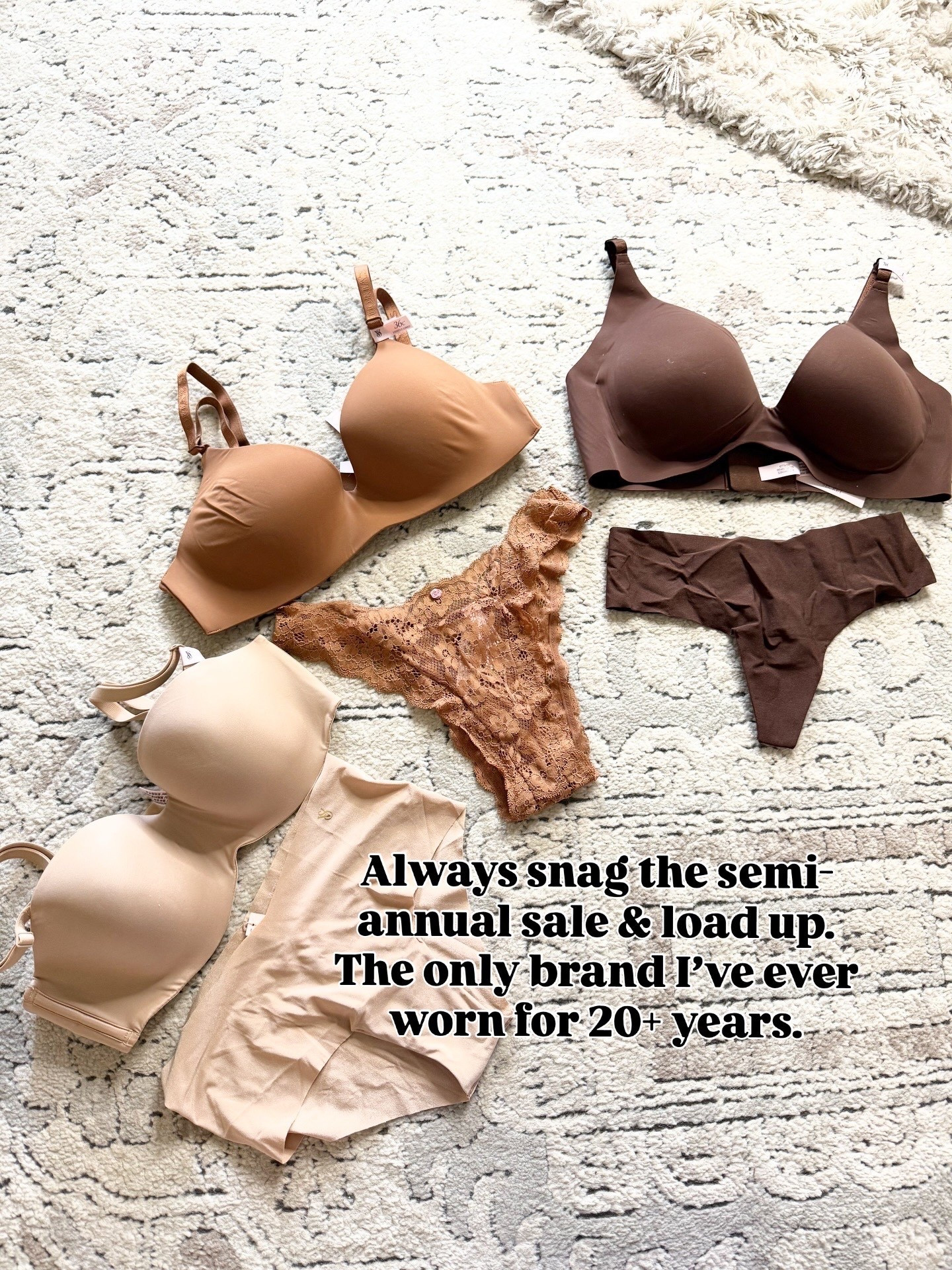 VS semi-annual sale
Lingerie, style over 30, neutral undies 

#LTKU #LTKBaby #LTKselfcare
