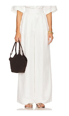 ANINE BING Lou Trouser in Ivory from Revolve.com | Revolve Clothing (Global)