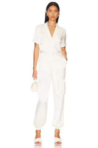 Lovers and Friends Frida Jumpsuit in Champagne White from Revolve.com | Revolve Clothing (Global)