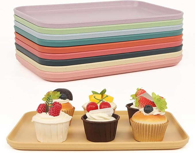 Plastic Art Trays, 10-Pack Large Stackable Activity Crafts Organizer Serving Jewelry Tray for DIY... | Amazon (US)