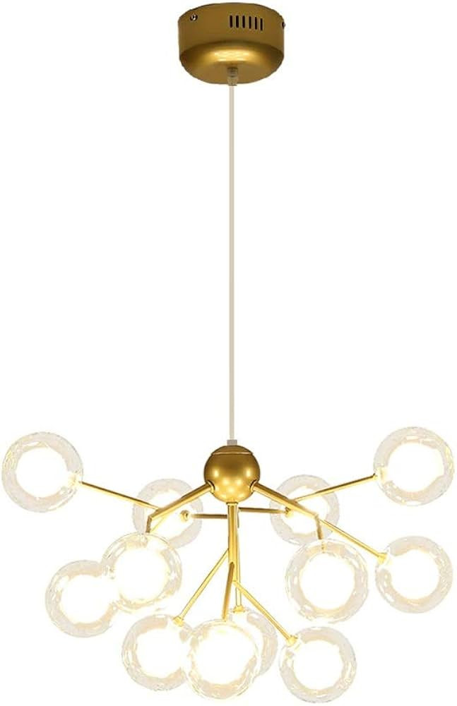 Surpars House Sputnik Chandelier 12-Light Golden Pendant Light G4 LED Bulbs Included | Amazon (CA)