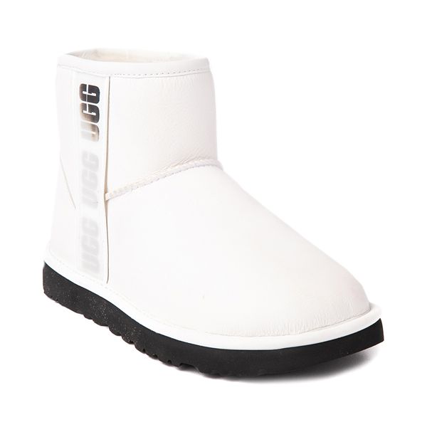 Womens UGG® Classic Mini Side Logo Boot - White | Journeys