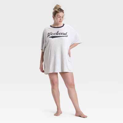 Women's Graphic Oversized T-Shirt Sleep Dress - Wild Fable™ | Target