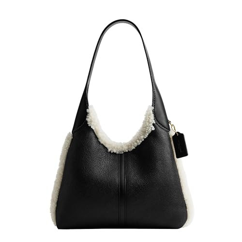 Coach Brooklyn Shoulder Bag 28 in Shearling, B4/Black Natural | Amazon (US)