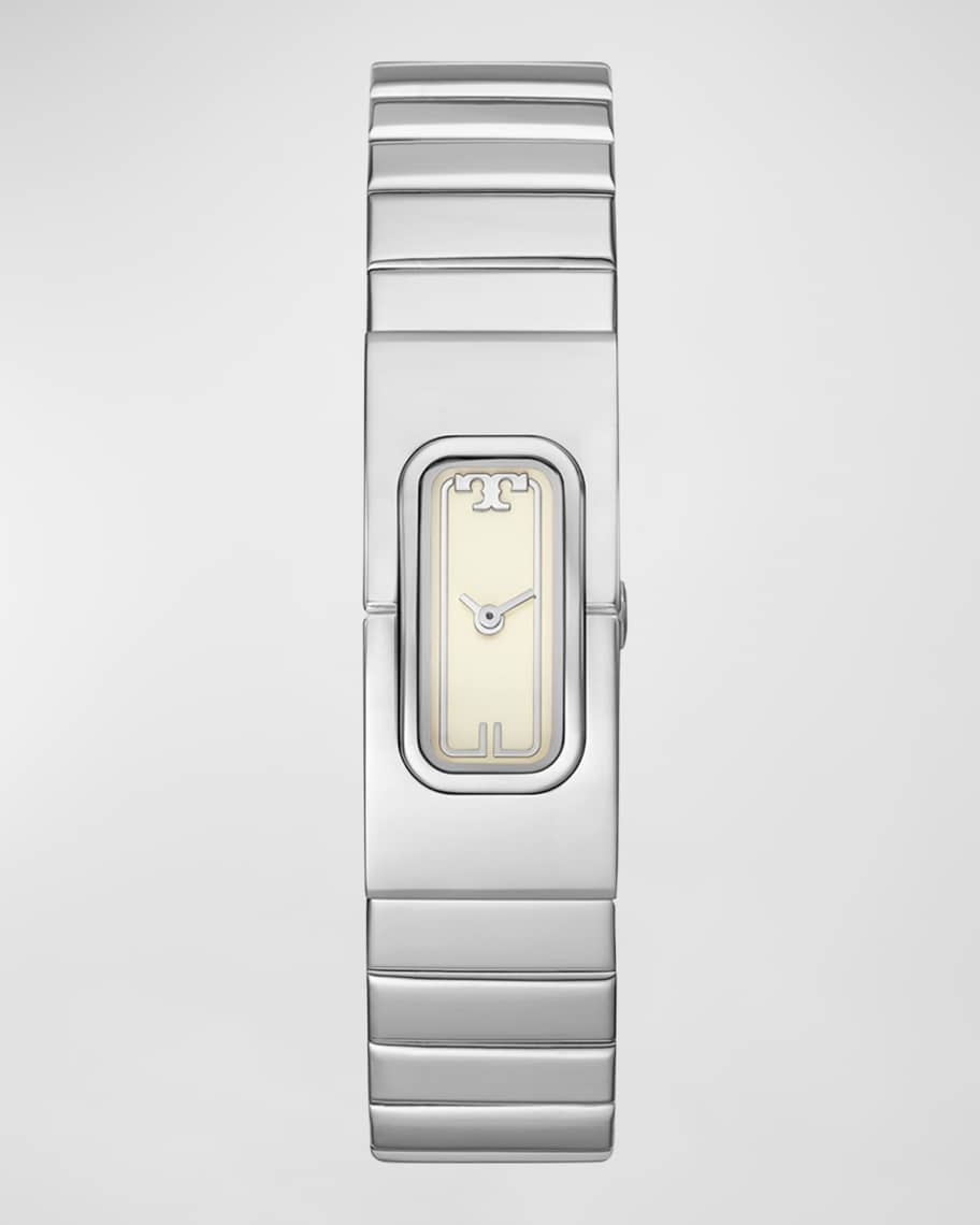 Tory Burch T Watch - Silver-Tone Stainless Steel | Neiman Marcus