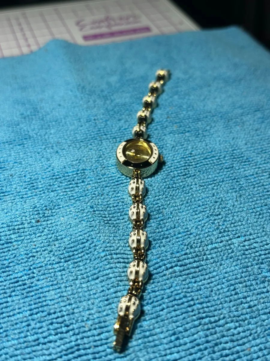 Vintage Joan Rivers White Enameled Ladybug Watch 7"  | eBay | eBay US