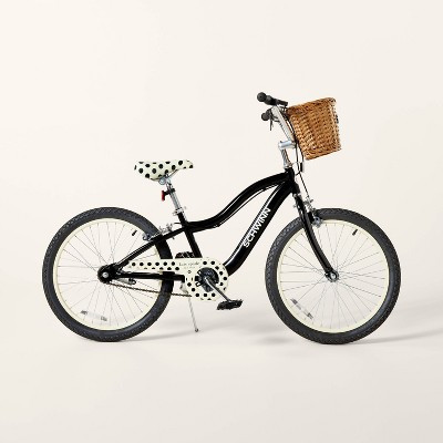 20" Polka Dot Schwinn Kids' Bike Cream/Black - kate spade new york x Target: Steel Frame, Adjustable Seat & Handlebar | Target