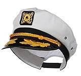 Wall2Wall Captain's Yacht Sailors Hat Snapback Adjustable Sea Cap Navy Costume Accessory (1 Pc) | Amazon (US)