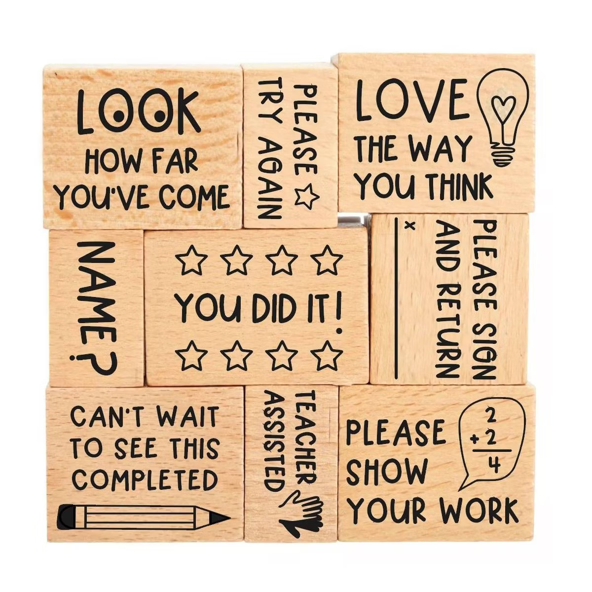 Pippi Post 9pc Teacher Stamp Set, Teacher Supplies | Target
