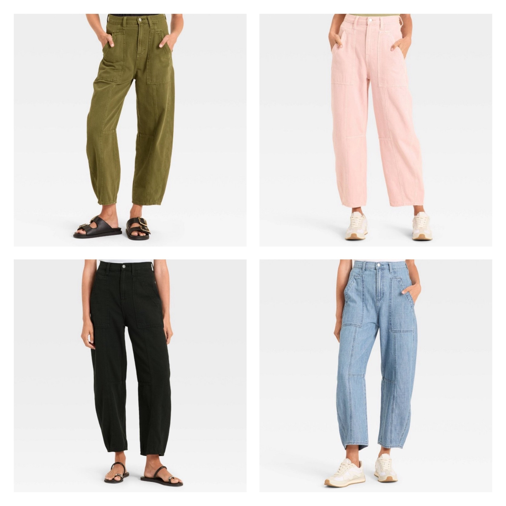 New Barrel Jeans at Target! 🎯 

Green:  HOC 🍂 & All 12 season Autumns 🍂 & Warm 🌷

Pink:  HOC ☀️, 12 Season Light 🌷 & All ☀️

Black:  HOC ❄️, 12 Season Dark 🍂, All ❄️, Bright 🌷

Medium Wash:  All 🍂 and ☀️ seasons

#LTKFindsUnder50 #LTKOver40 #LTKStyleTip