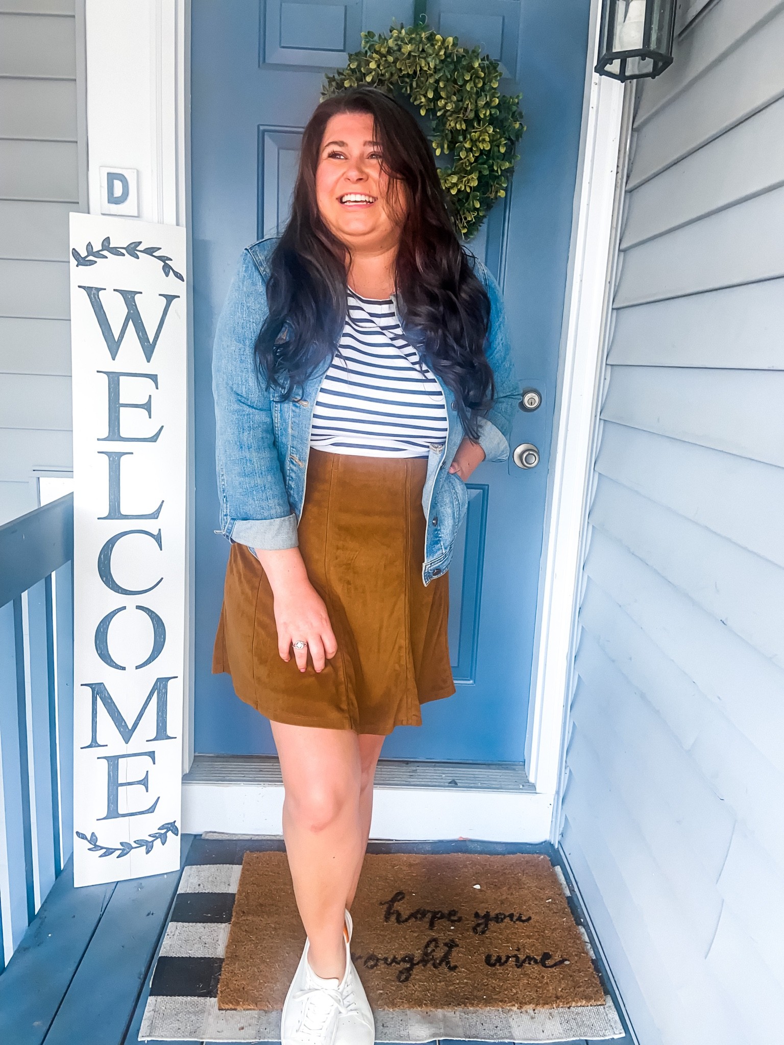 Ways to wear suede skirt