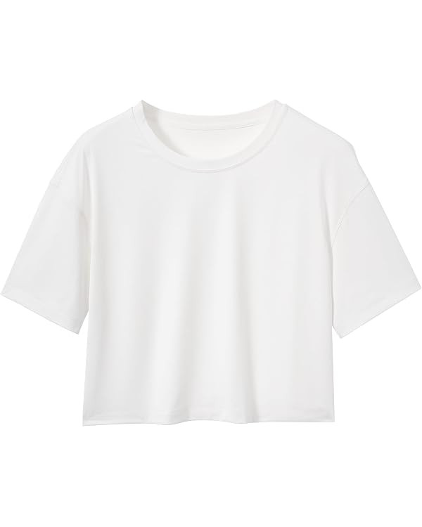 Stelle Womens Workout Crop Top Loose Short Sleeve Shirt Breathable Quick Dry UPF 50+ Oversized Bo... | Amazon (US)