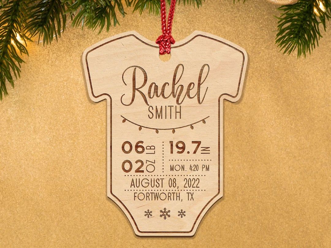 Baby's First Christmas Ornament 2023 Personalized Birth - Etsy | Etsy (US)