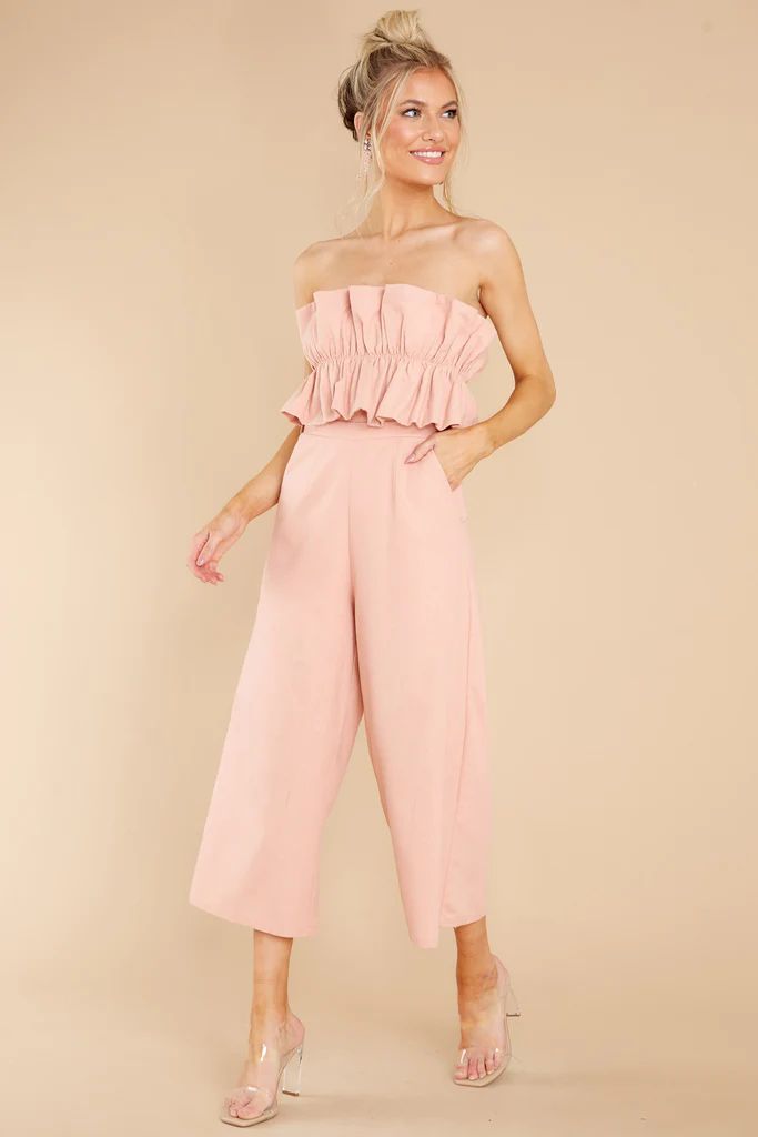 Can You Believe This Blush Jumpsuit | Red Dress 