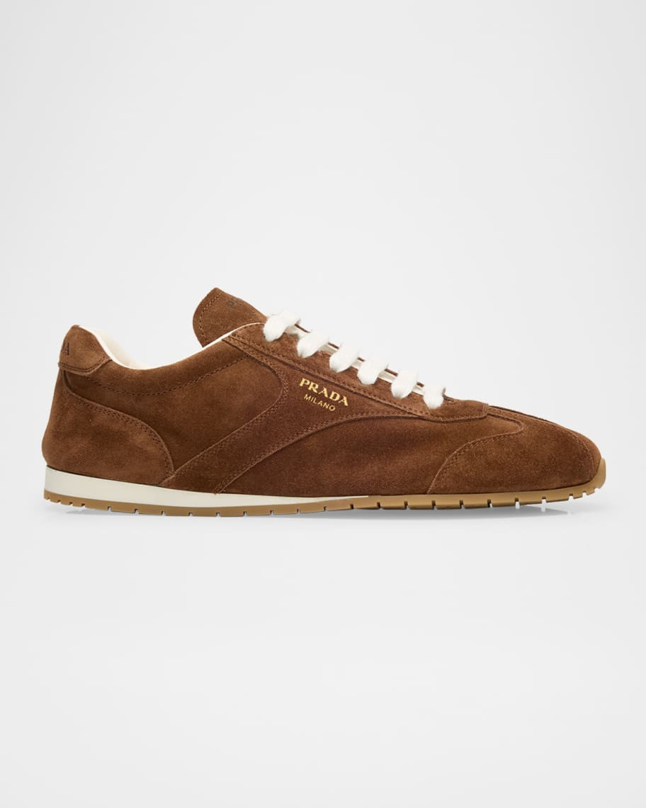 Prada Suede Low-Top Sneakers | Neiman Marcus