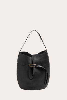 Belted Bucket Bag Large Black | LITTLE LIFFNER