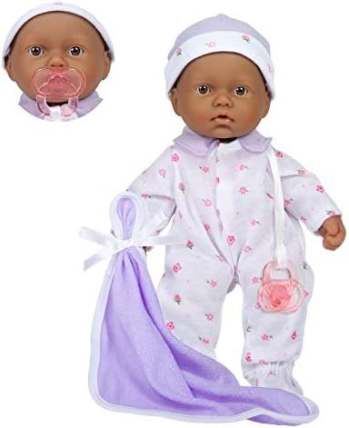 La Baby Boutique Hispanic 11 inch Small Soft Body Baby Doll dressed in Purple for Children 12 Mon... | Amazon (US)