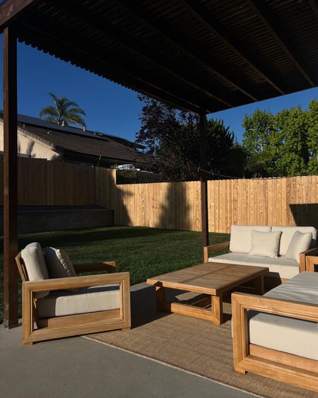 Backyard patio furniture, patio furniture set, neutral patio furniture 

#LTKHome