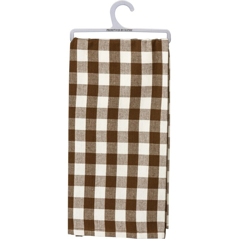 Brown Buffalo Check Towel | Wilson Home Decor