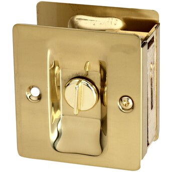 National Hardware 2.75-in Satin Brass Pocket Door Pull | Lowe's