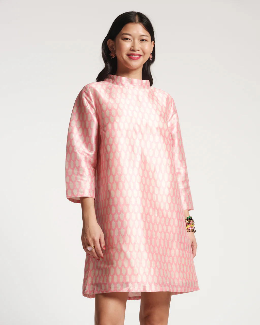 Diplomat Mini Dress - Pink Loop | Frances Valentine