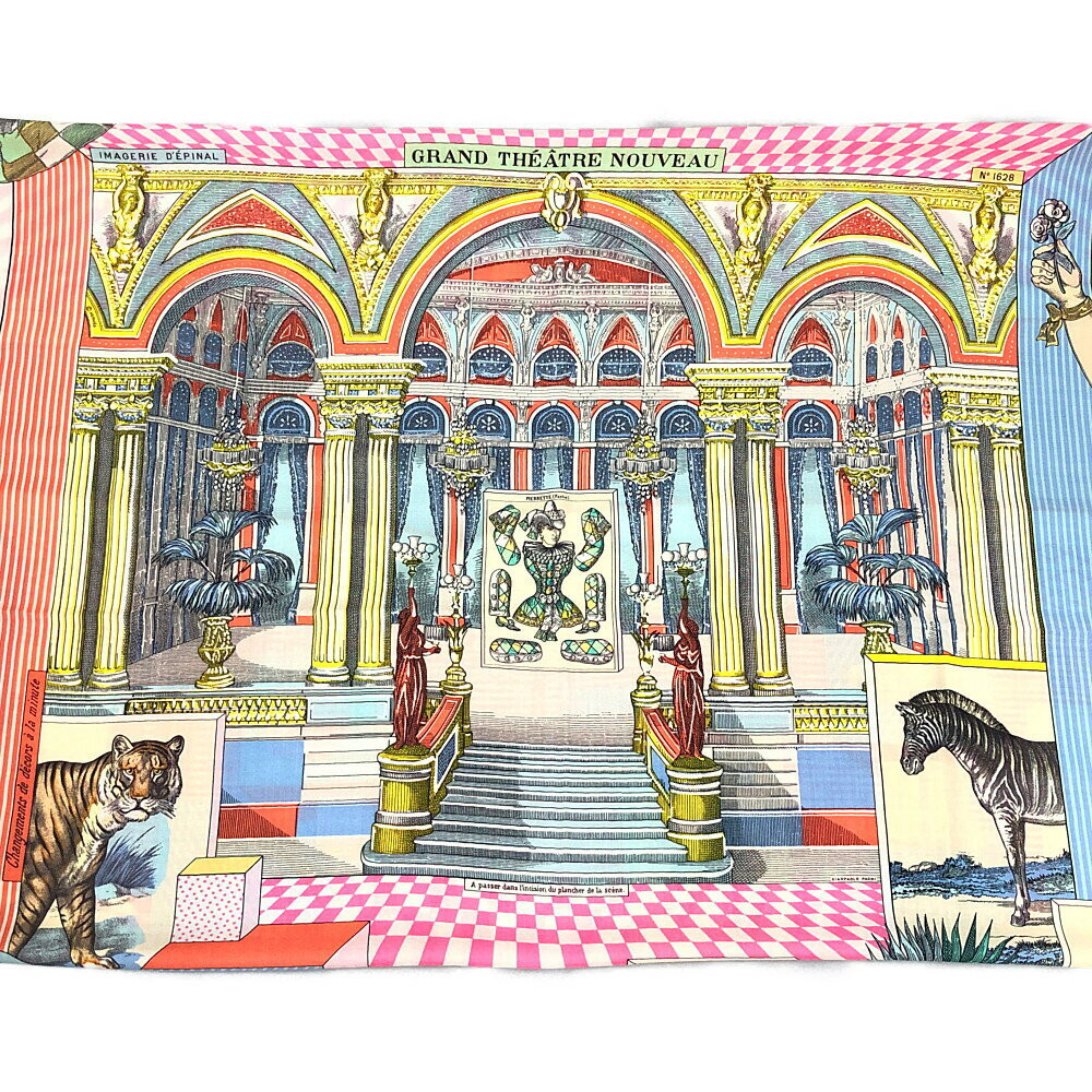 HERMES Cashmere Silk Shawl Scarf 140 GRAND THEATRE NOUVEAU Multi w/Box R2467   | eBay | eBay US