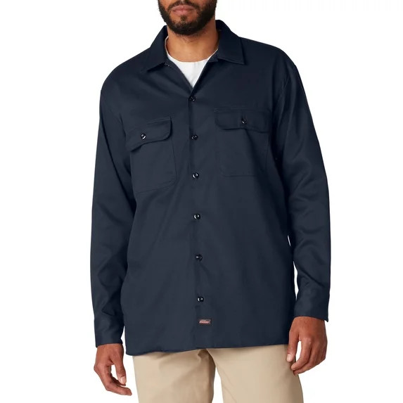 Genuine Dickies Men's Long Sleeve Flex Work Shirt with Temperature Control Cooling | Walmart (US)