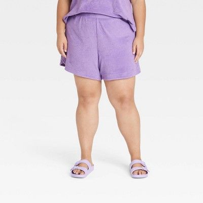 Women's Mid-Rise Pull-On Shorts - A New Day™ Purple | Target