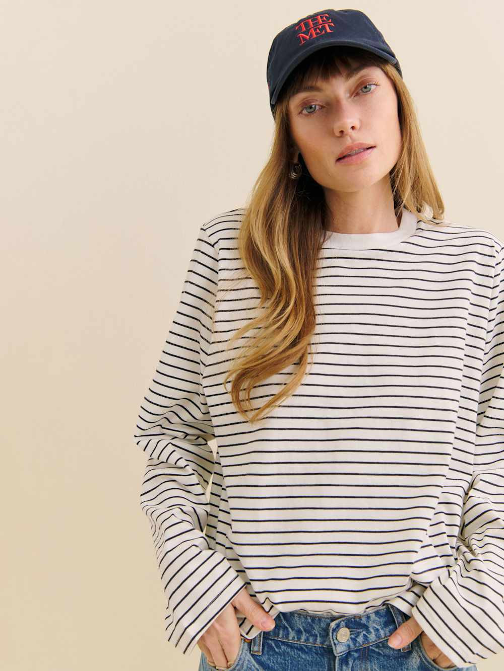Asher Oversized Long Sleeve Tee | Reformation (Global)