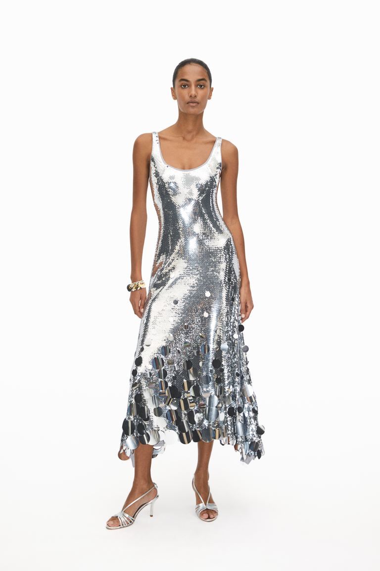 Sequined Flared-skirt Dress | H&M (US + CA)