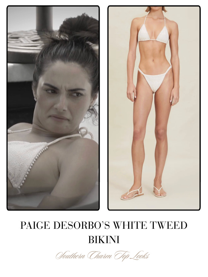 Paige DeSorbo's White Tweed Bikini 

 