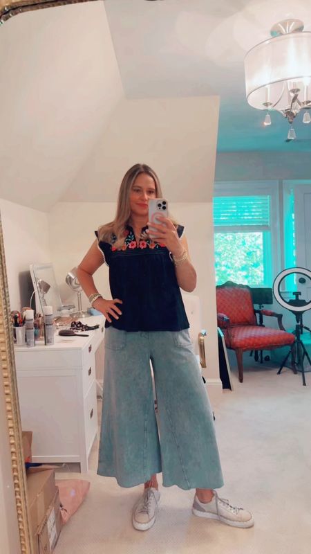 Love these cute pants that look like jeans/pants but are actually a jersey material! So fun! I'm wearing large.

#over50style #over40style #over30style #over60style #midsizestyle #preppystyle #classicstyle #fashionfinds #liketkit

#LTKMidsize #LTKStyleTip #LTKOver40