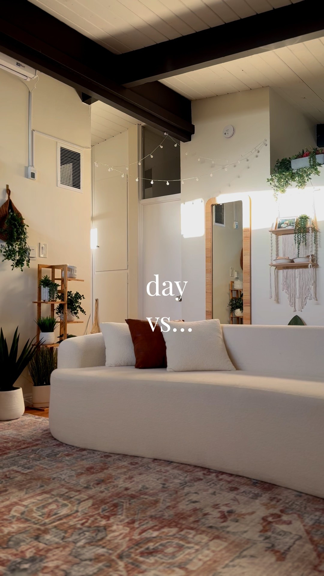 my home by day vs night ✨
sunlight, soft textures, calm energy during the day.
at night, she turns cinematic — cozy, moody, and made for movie nights + music.
i’m big on creating spaces that feel good and photograph beautifully. everything here is layered with intention — neutrals, warm woods, soft lighting, and a few statement pieces that shift the vibe after dark.
linked the pieces that make this transformation effortless 🤍

#LTKvlog #LTKHome #LTKdayinmylife